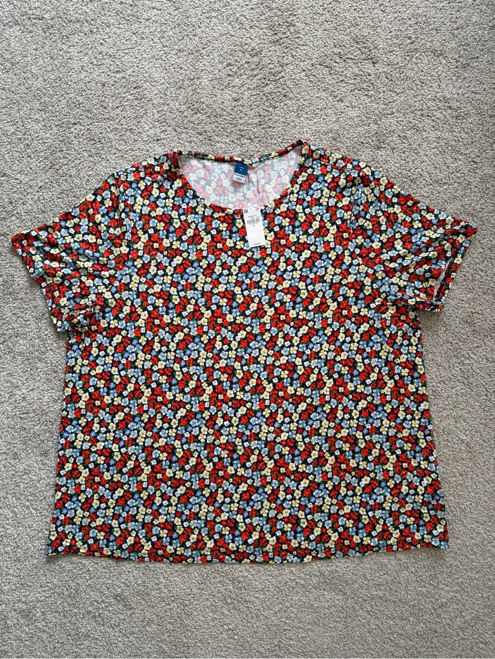 Old Navy Luxe Floral Short Sleeve Tee
